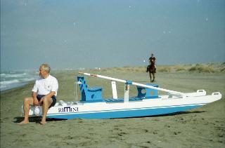 IL Presidente Ciampi sul pattino "Rimini" a Castelporziano