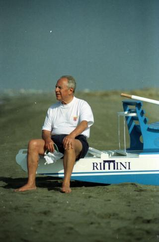 IL Presidente Ciampi sul pattino "Rimini" a Castelporziano