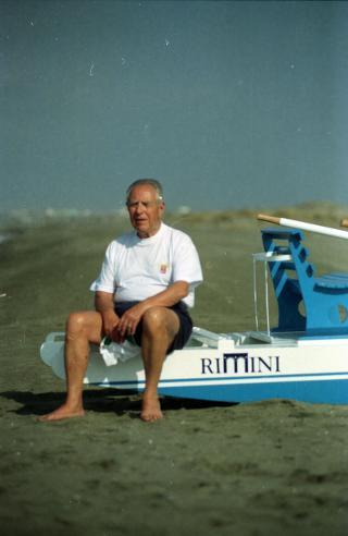 IL Presidente Ciampi sul pattino "Rimini" a Castelporziano