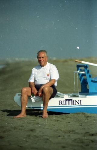 IL Presidente Ciampi sul pattino "Rimini" a Castelporziano