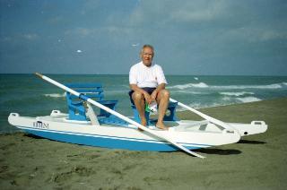 IL Presidente Ciampi sul pattino "Rimini" a Castelporziano