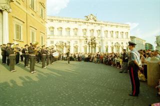 Cambio della Guardia d'onore al Palazzo del Quirinale e concerto della banda dell'Aeronautica