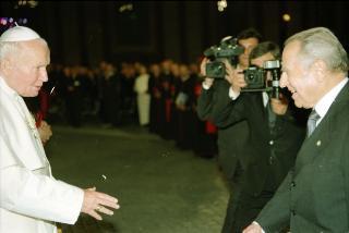 Intervento del Presidente della Repubblica alla cerimonia di Benedizione della facciata della Basilica di San Pietro in Vaticano presieduta da Sua Santità Giovanni Paolo II