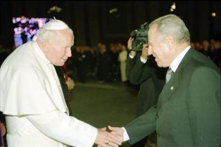 Intervento del Presidente della Repubblica alla cerimonia di Benedizione della facciata della Basilica di San Pietro in Vaticano presieduta da Sua Santità Giovanni Paolo II