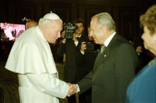 Intervento del Presidente della Repubblica alla cerimonia di Benedizione della facciata della Basilica di San Pietro in Vaticano presieduta da Sua Santità Giovanni Paolo II