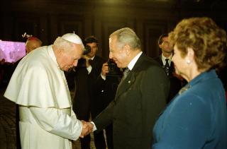 Intervento del Presidente della Repubblica alla cerimonia di Benedizione della facciata della Basilica di San Pietro in Vaticano presieduta da Sua Santità Giovanni Paolo II