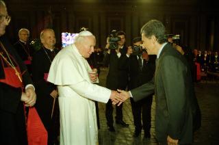 Intervento del Presidente della Repubblica alla cerimonia di Benedizione della facciata della Basilica di San Pietro in Vaticano presieduta da Sua Santità Giovanni Paolo II