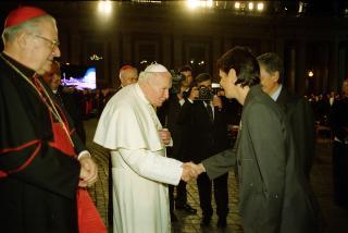 Intervento del Presidente della Repubblica alla cerimonia di Benedizione della facciata della Basilica di San Pietro in Vaticano presieduta da Sua Santità Giovanni Paolo II