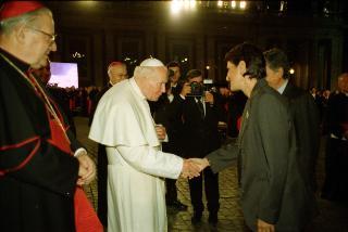 Intervento del Presidente della Repubblica alla cerimonia di Benedizione della facciata della Basilica di San Pietro in Vaticano presieduta da Sua Santità Giovanni Paolo II