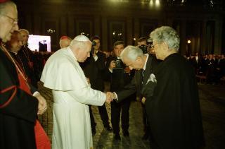 Intervento del Presidente della Repubblica alla cerimonia di Benedizione della facciata della Basilica di San Pietro in Vaticano presieduta da Sua Santità Giovanni Paolo II