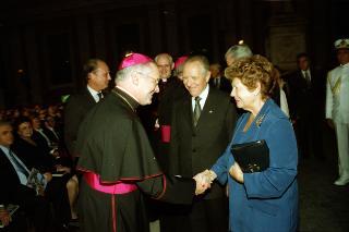 Intervento del Presidente della Repubblica alla cerimonia di Benedizione della facciata della Basilica di San Pietro in Vaticano presieduta da Sua Santità Giovanni Paolo II