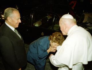 Intervento del Presidente della Repubblica alla cerimonia di Benedizione della facciata della Basilica di San Pietro in Vaticano presieduta da Sua Santità Giovanni Paolo II