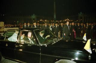 Intervento del Presidente della Repubblica alla cerimonia di Benedizione della facciata della Basilica di San Pietro in Vaticano presieduta da Sua Santità Giovanni Paolo II