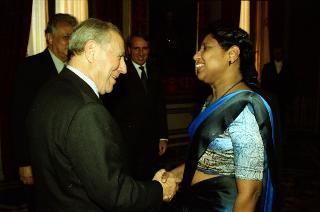 Incontro con S.E. il Signor Thelmut Harris Wilhelm Woutersz, nuovo Ambasciatore della Repubblica Democratica Socialista di Sri Lanka: presentazione delle Lettere Credenziali