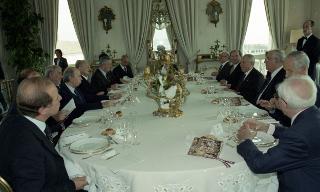Incontro e successiva colazione in onore del Presidente della Repubblica di Croazia, S.E. il Signor Franjo Tudjman