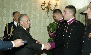 Incontro con una delegazione di Allievi dell'Accademia Militare di Modena, in servizio di Guardia d'Onore al Palazzo del Quirinale