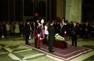 Intervento del Presidente della Repubblica ai funerali di Stato del Sen. Prof. Amintore Fanfani, Roma, Basilica di Santa Maria degli Angeli e dei Martiri