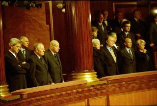 Intervento del Presidente della Repubblica alla commemorazione del Sen. Prof. Amintore Fanfani, Roma, Palazzo Madama