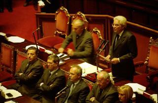 Intervento del Presidente della Repubblica alla commemorazione del Sen. Prof. Amintore Fanfani, Roma, Palazzo Madama