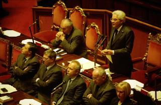 Intervento del Presidente della Repubblica alla commemorazione del Sen. Prof. Amintore Fanfani, Roma, Palazzo Madama