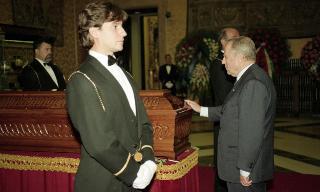 Omaggio alla Salma dell'On. Nilde Iotti, presso la camera ardente, Palazzo Montecitorio
