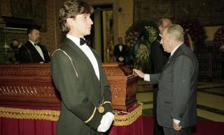 Omaggio alla Salma dell'On. Nilde Iotti, presso la camera ardente, Palazzo Montecitorio