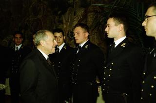 Incontro con una delegazione di Ufficiali ed Allievi dell'Accademia Navale di Livorno, in servizio di Guardia d'Onore al Palazzo del Quirinale