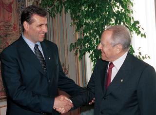Il Presidente Ciampi con il Presidente della Repubblica di Macedonia Boris Traykovski