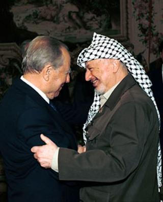 Incontro del Presidente Ciampi con il Presidente dell'Autorità Generale Palestinese Yasser Arafat