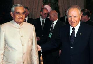 Il Presidente Ciampi con il Primo Ministro dell'India Atal Bihari Vajpayee