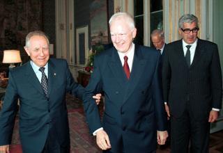 Il Presidente Ciampi riceve il Presidente della Banca Europea per gli Investimenti Philippe Maystadt, accompagnato dal Vice Presidente della BEI Massimo Ponzellini