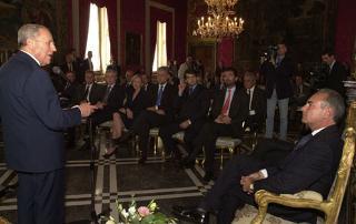 Il Presidente Ciampi durante l'incontro con i Presidenti delle Regioni