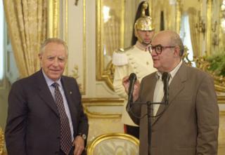 Il Presidente Ciampi con il Dott. Graziano Zoni, Presidente di &quot;Emmaus Italia&quot;