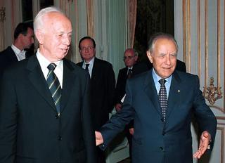 Il Presidente Ciampi accoglie il Presidente della Repubblica d'Ungheria Ferenc Madl