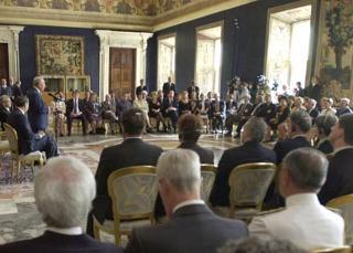 Il Presidente Ciampi rivolge il suo saluto ai Presidenti dei Parlamenti degli Stati membri dell'Unione Europea