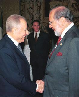 Il Presidente Ciampi con il Presidente della Repubblica dell'Ecuador Gustavo Noboa Bejarano