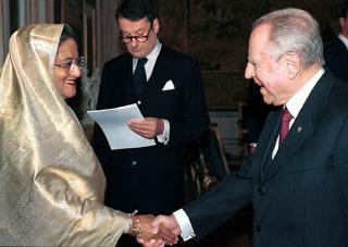 Il Presidente Ciampi con il Primo Ministro del Bangladesh Sheikh Hasina