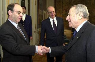 Il Presidente Ciampi riceve il Governatore della Banca di Sviluppo del Consiglio d'Europa Rafael Alomar