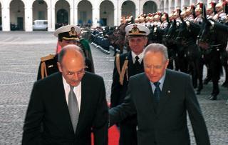 Il Presidente Ciampi riceve al Quirinale il Presidente della Repubblica Ellenica S.E. Konstantinos Stephanopoulos