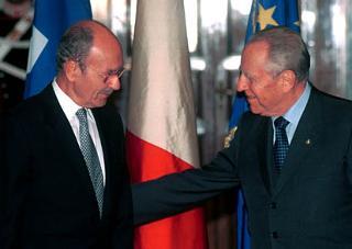 Il Presidente Ciampi con il Presidente della Repubblica Ellenica Konstantinos Stephanopoulos
