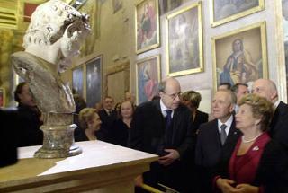 Il Presidente Ciampi e la Signora Franca alla Mostra &quot;Caravaggio ed i Giustiniani, toccar con mano una collezione del Seicento&quot;