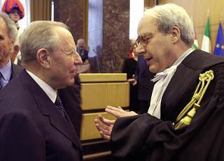Il Presidente Ciampi con il Presidente della Corte dei conti Staderini