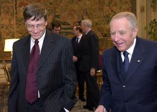 Il Presidente Ciampi con Bill Gates, Presidente della Microsoft Corporation