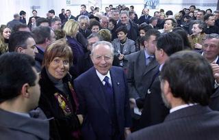 Il Presidente Ciampi durante l'incontro con il Volontariato di Reggio