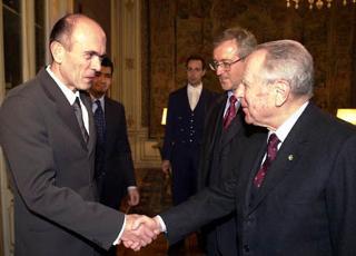 Il Presidente Ciampi riceve al Quirinale il Primo Ministro della Repubblica di Slovenia Janez Drnovsek