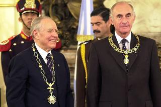 I Presidenti della Repubblica Italiana ed Argentina dopo lo scambio delle decorazioni dei rispettivi Paesi alla Casa Rosada