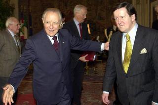 Il Presidente Ciampi con il Segretario generale della NATO Lord George Robertson