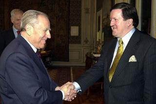 Il Presidente Ciampi accoglie al Quirinale il Segretario generale della NATO Lord George Robertson