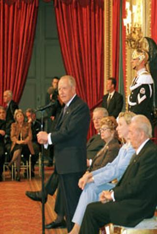 Il Presidente Ciampi rivolge il suo saluto ai candidati del Premio David di Donatello 2001