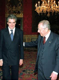 Il Presidente Ciampi con il nuovo Ambasciatore degli Stati Uniti Messicani Rafael Tovar Y De Teresa